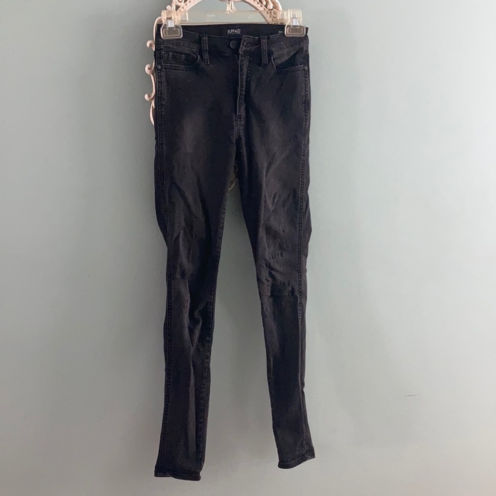 High rise black skinny jeans